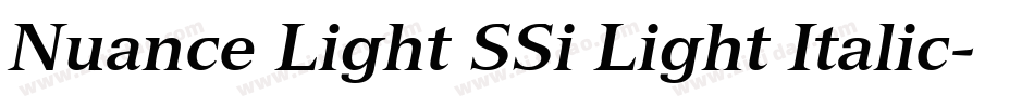 Nuance Light SSi Light Italic字体转换